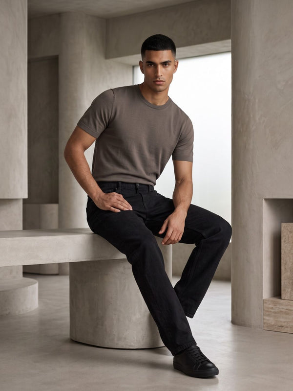 All Black Straight fit Jeans