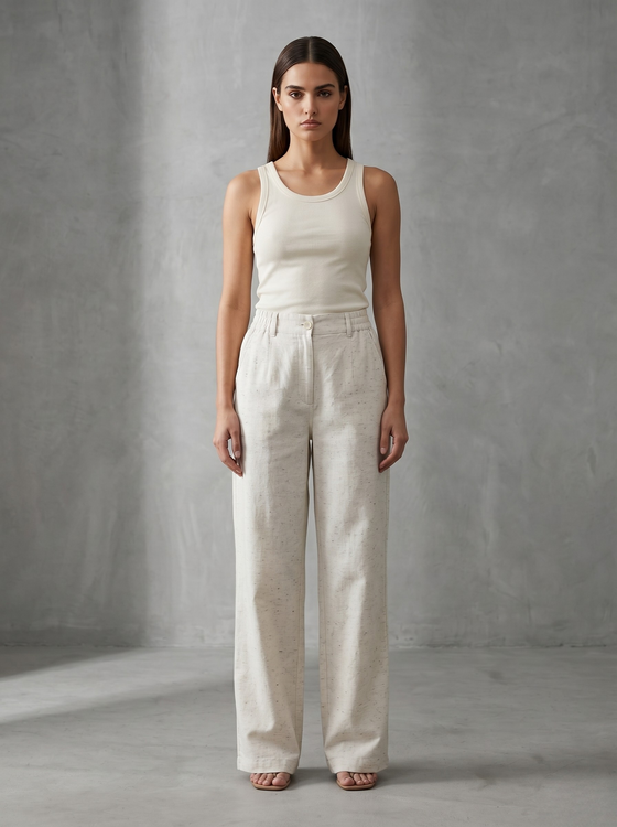 Wideleg Linen Pants