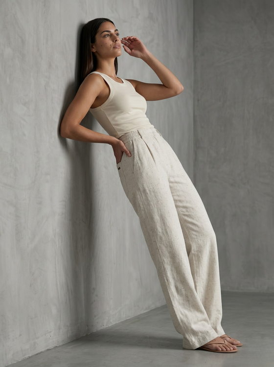 Wideleg Linen Pants