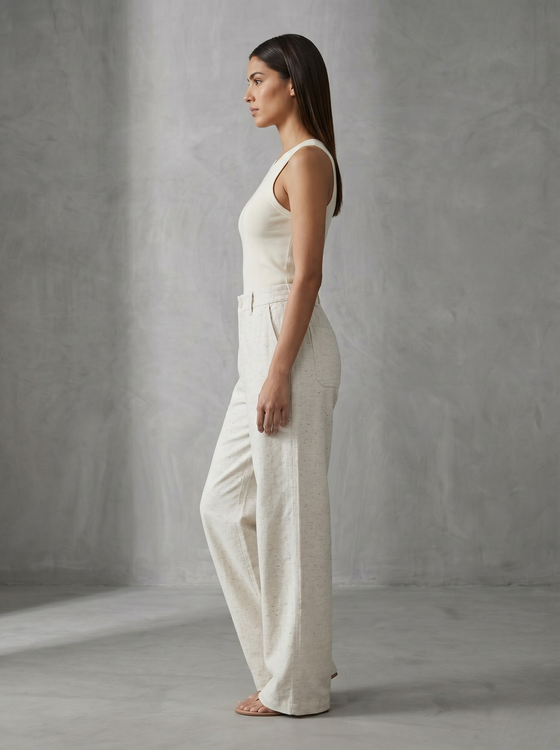 Wideleg Linen Pants