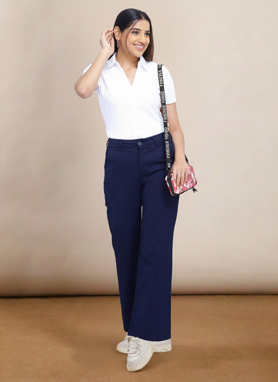 Baggy fit stretchable trouser